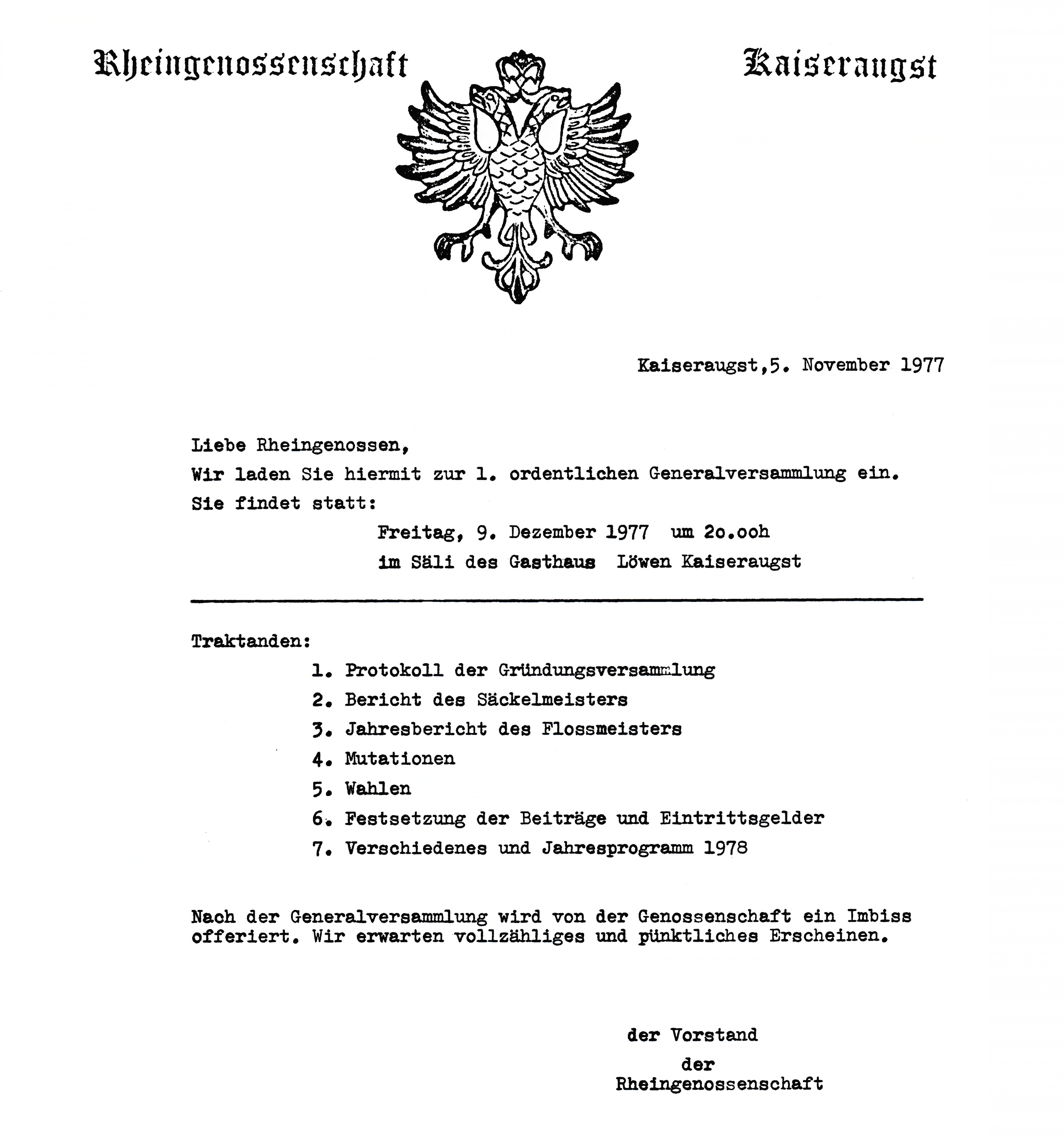 RGKA Generalversammlung